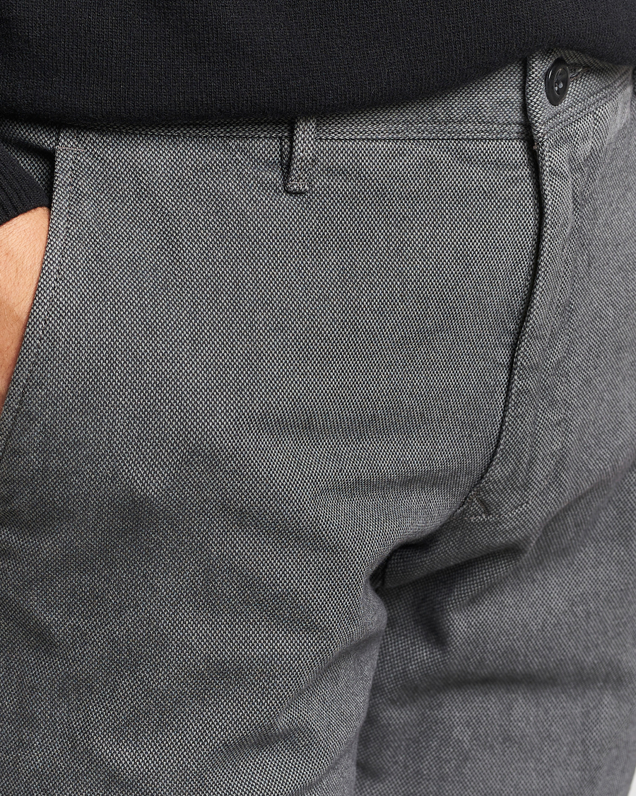 Herr | Byxor | Incotex | Slim Fit Overdyed Microstructure Slacks Dark Grey