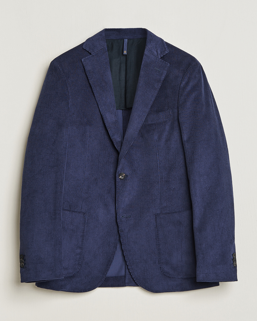 Herr | Kavajer | Incotex | Montedoro Unconstructed Corduroy Blazer Navy