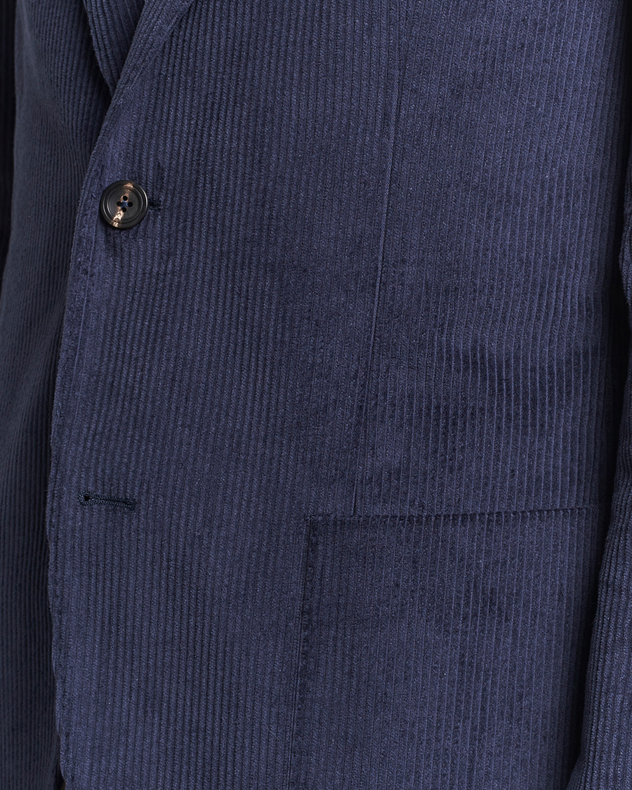 Herr | Kavajer | Incotex | Montedoro Unconstructed Corduroy Blazer Navy