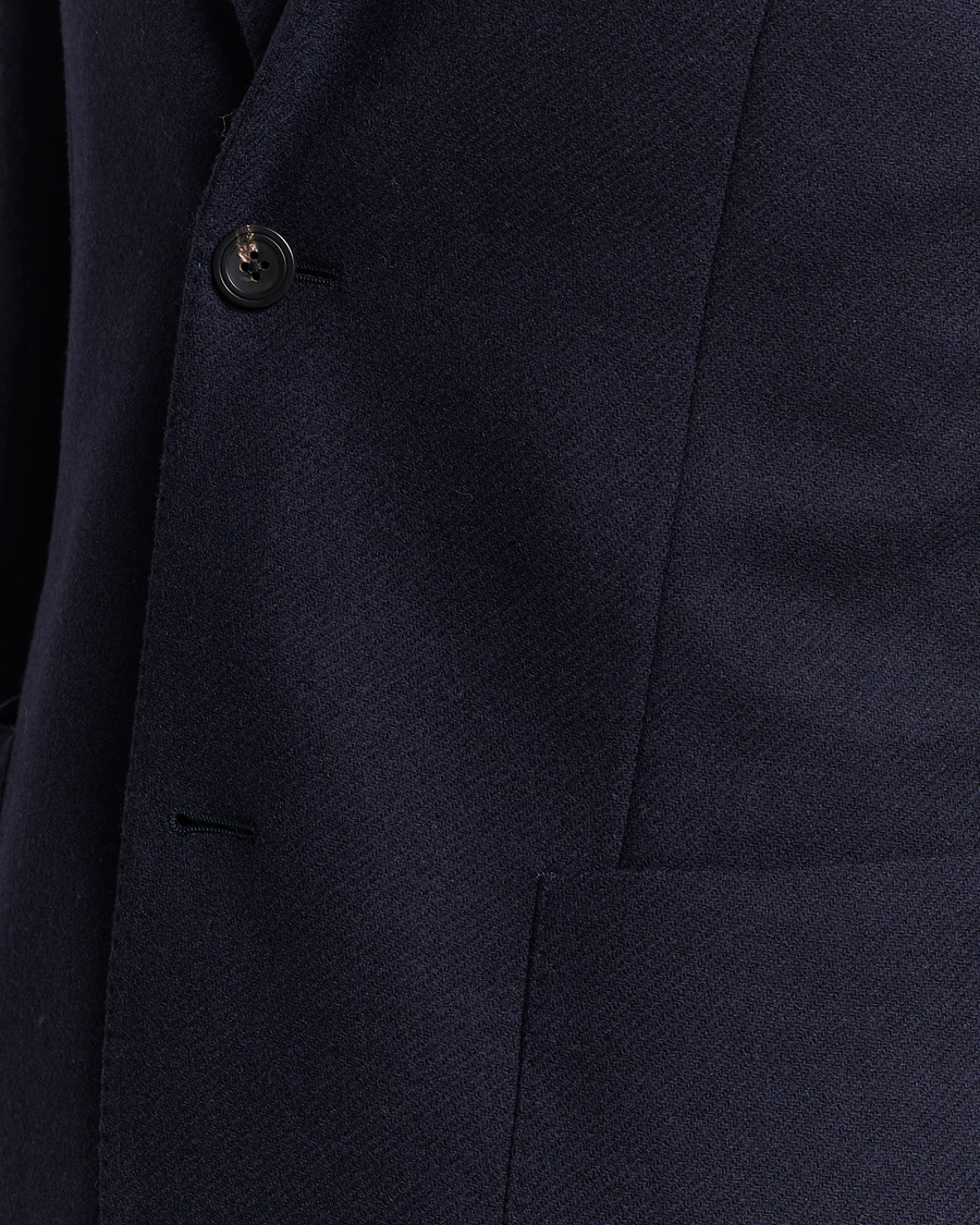 Herr | Kavajer | Incotex | Montedoro Unconstructed Wool/Cashmere Blazer Navy