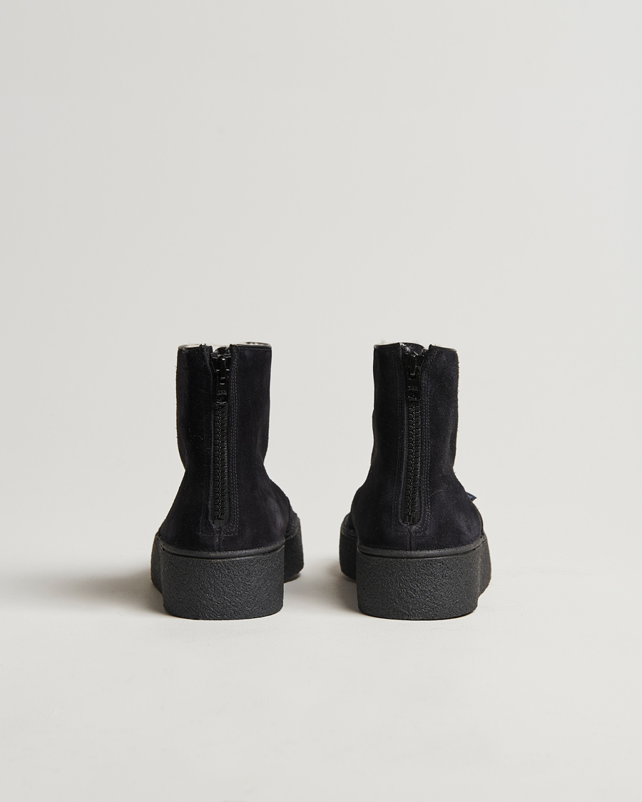 Herr | Kängor | Sanders | Sherling Lined Suede Curling Boot Black