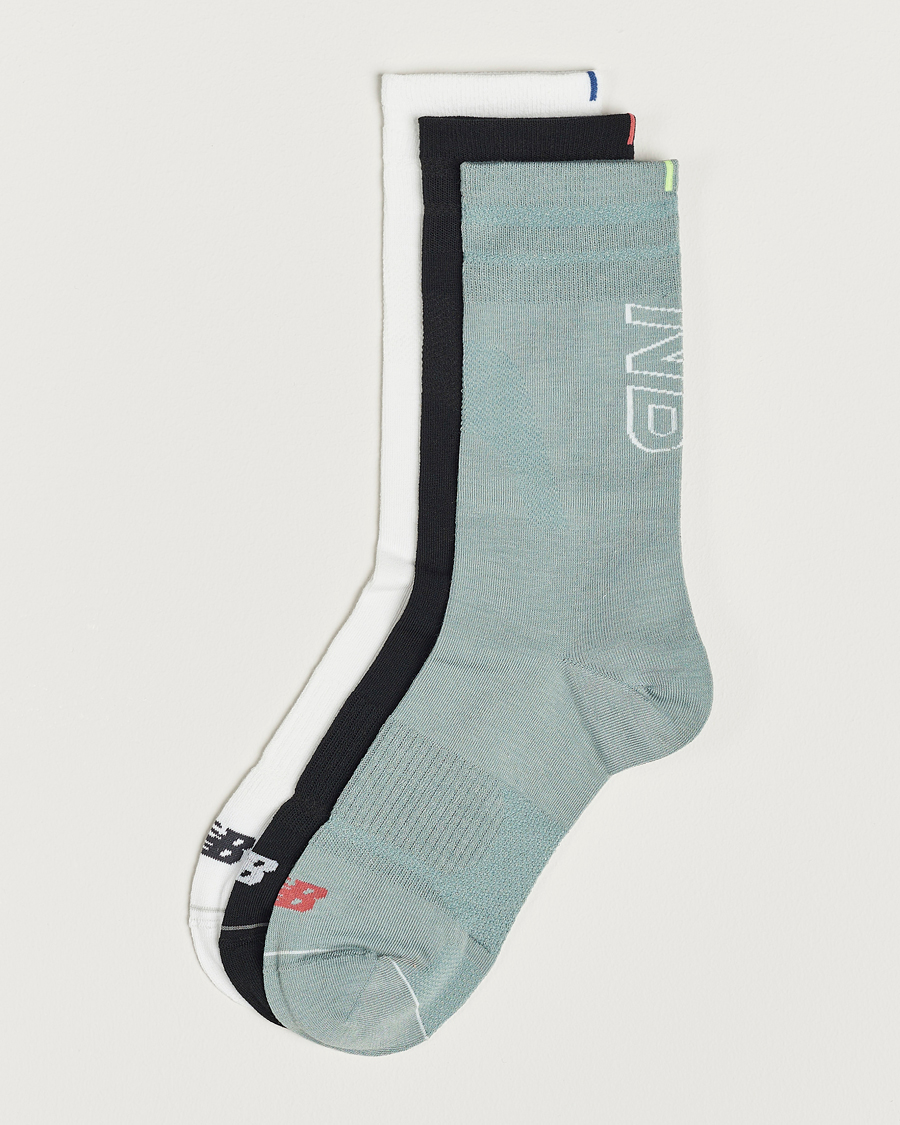 Herr | Underkläder | New Balance Running | 3-Pack Accelerate Running Socks Black/Green/White