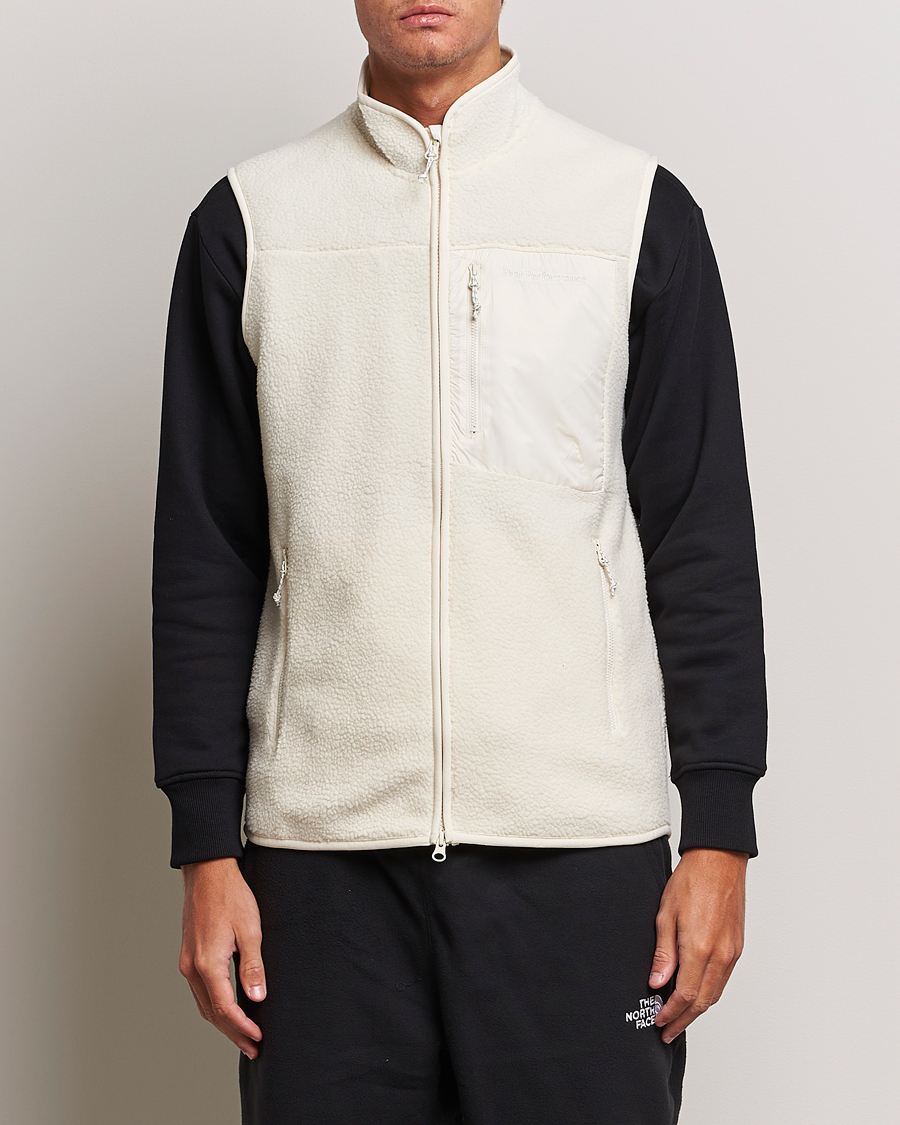 Herre | Fleeceveste | Peak Performance | Pile Vest Vintage White