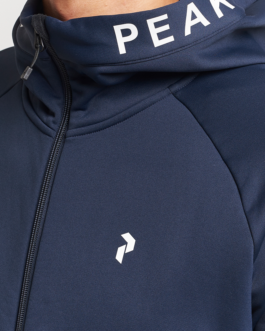 Herr | Tröjor | Peak Performance | Rider Hooded Full Zip Blue Shadow