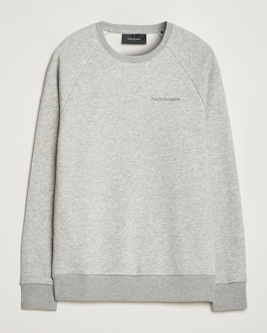 Herr | Tröjor | Peak Performance | Original Logo Crew Neck Sweatshirt Grey Melange