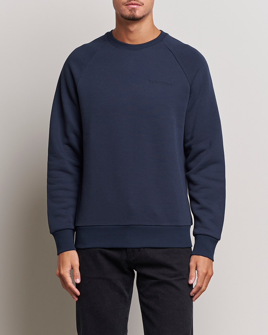 Herr | Tröjor | Peak Performance | Original Logo Crew Neck Sweatshirt Blue Shadow