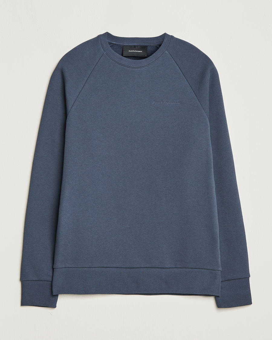 Herr | Tröjor | Peak Performance | Original Logo Crew Neck Sweatshirt Omber Blue