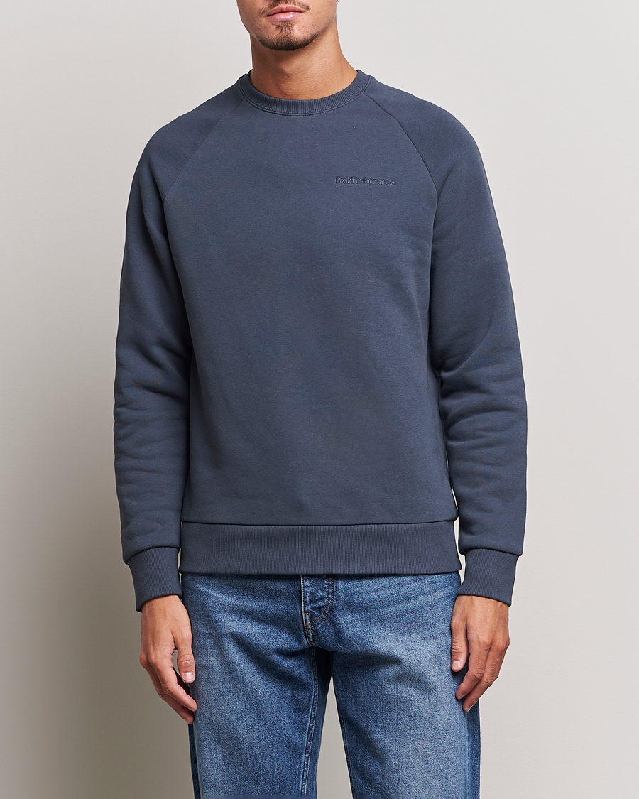 Herr | Tröjor | Peak Performance | Original Logo Crew Neck Sweatshirt Omber Blue