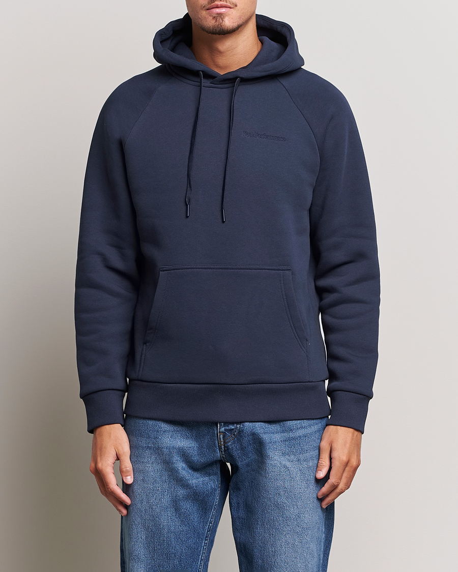 Herr | Huvtröjor | Peak Performance | Original Logo Hoodie Blue Shadow