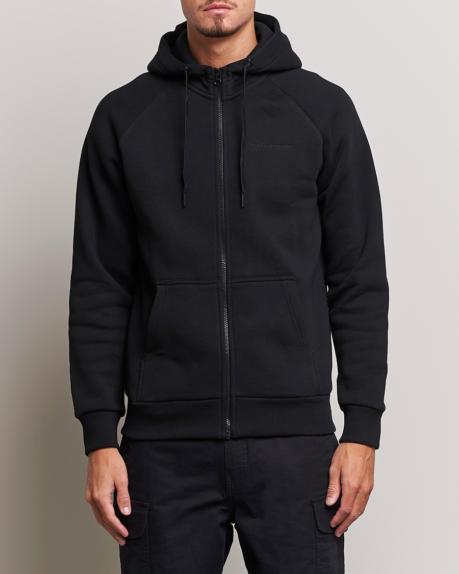 Herr | Tröjor | Peak Performance | Original Logo Full Zip Hoodie Black