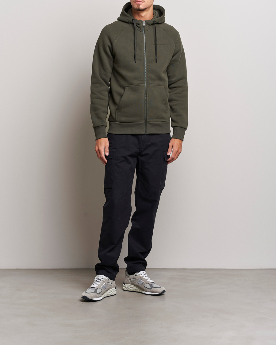 Herr | Tröjor | Peak Performance | Original Logo Full Zip Hoodie Olive Extreme