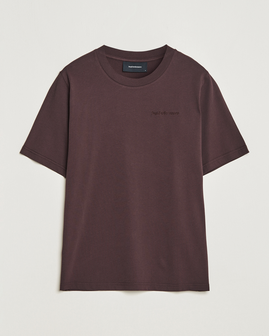 Herr | T-Shirts | Peak Performance | Original Logo Crew Neck T-Shirt Desert Plum