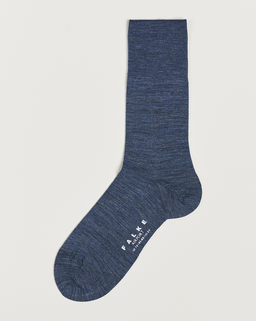 Herr | Underkläder | Falke | Airport Socks Dark Blue Melange