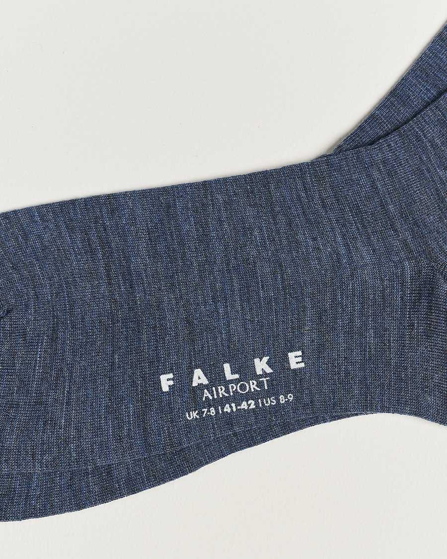 Herr | Strumpor | Falke | Airport Socks Dark Blue Melange