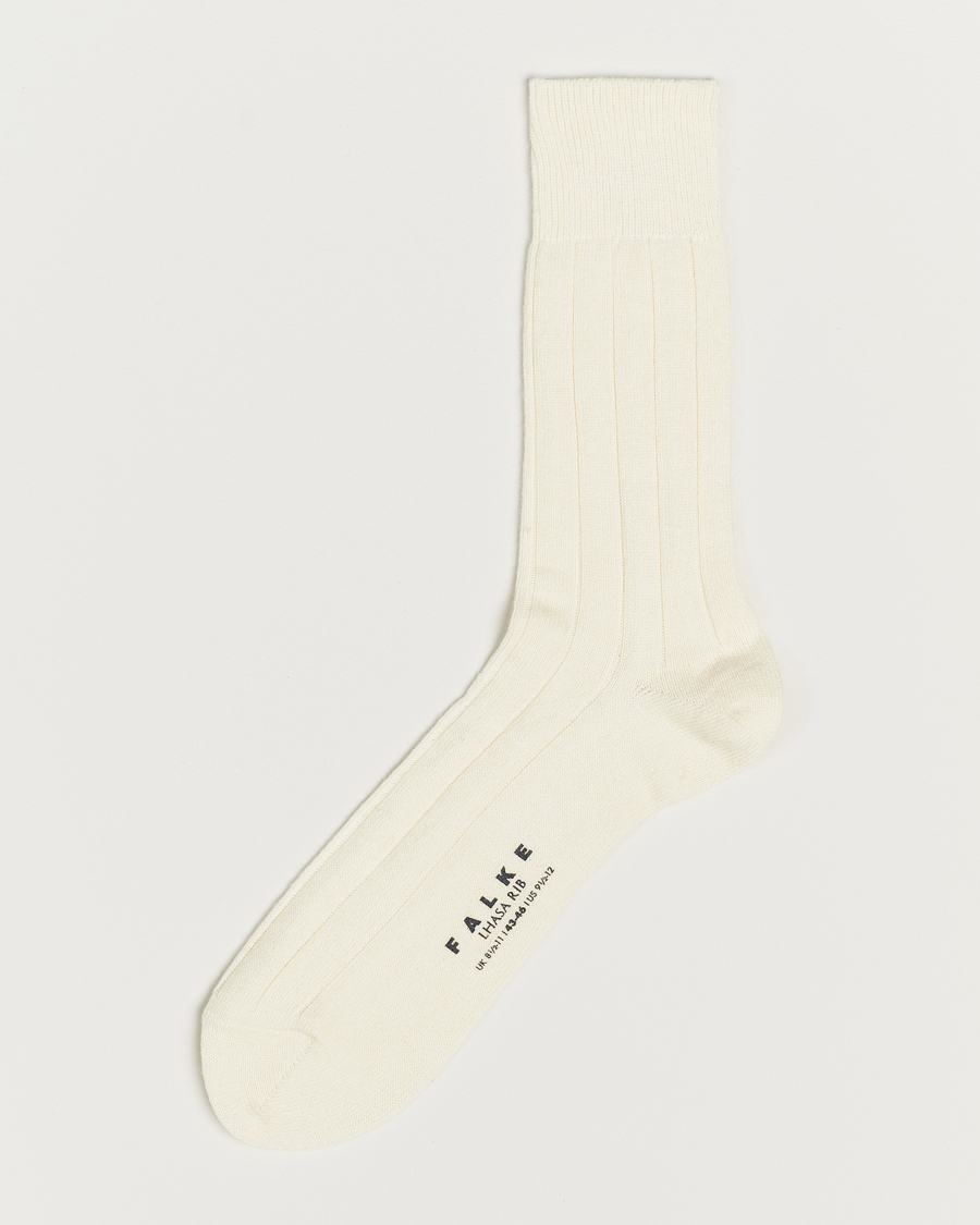 Herr | Strumpor | Falke | Lhasa Cashmere Socks Pearl White