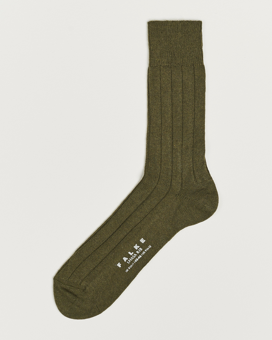 Herr | Underkläder | Falke | Lhasa Cashmere Socks Artichoke Green