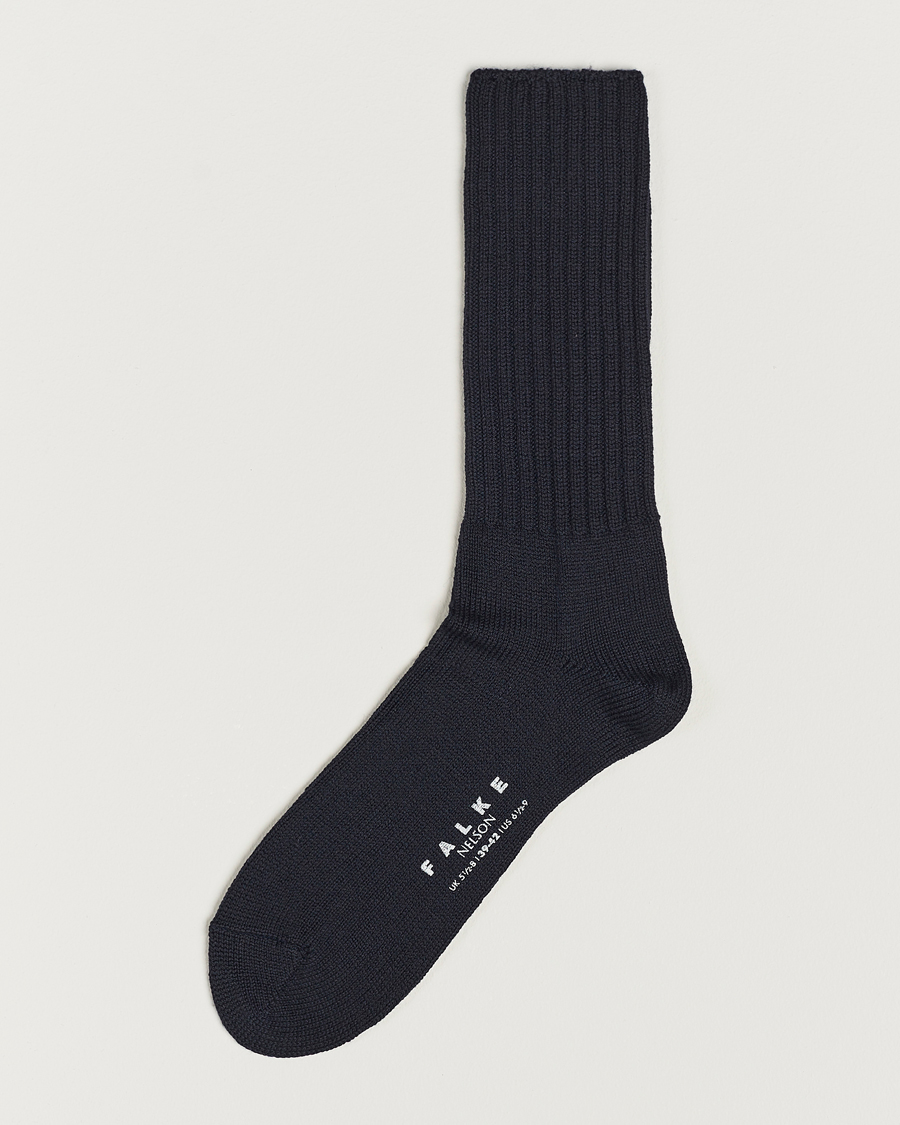 Herr |  | Falke | Nelson Wool Boot Sock Dark Navy