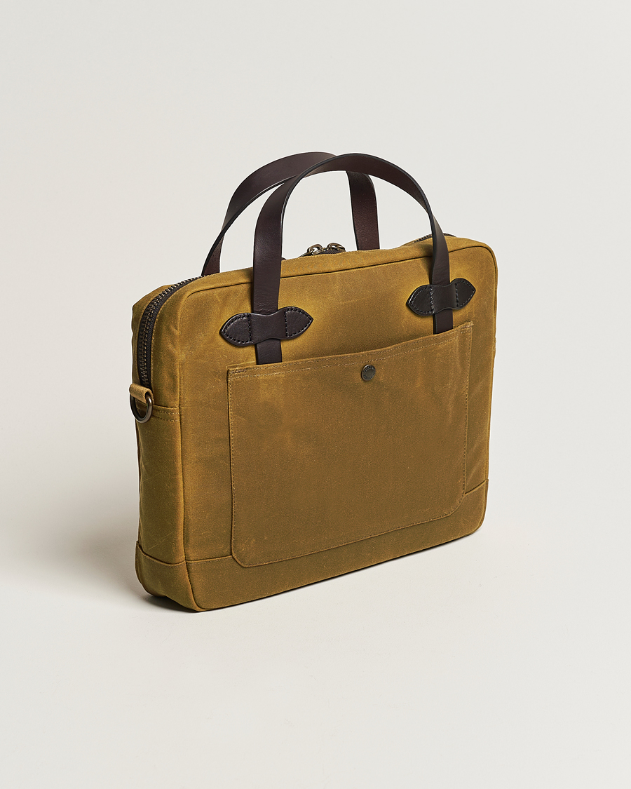Herr | Väskor | Filson | Tin Cloth Compact Briefcase Dark Tan
