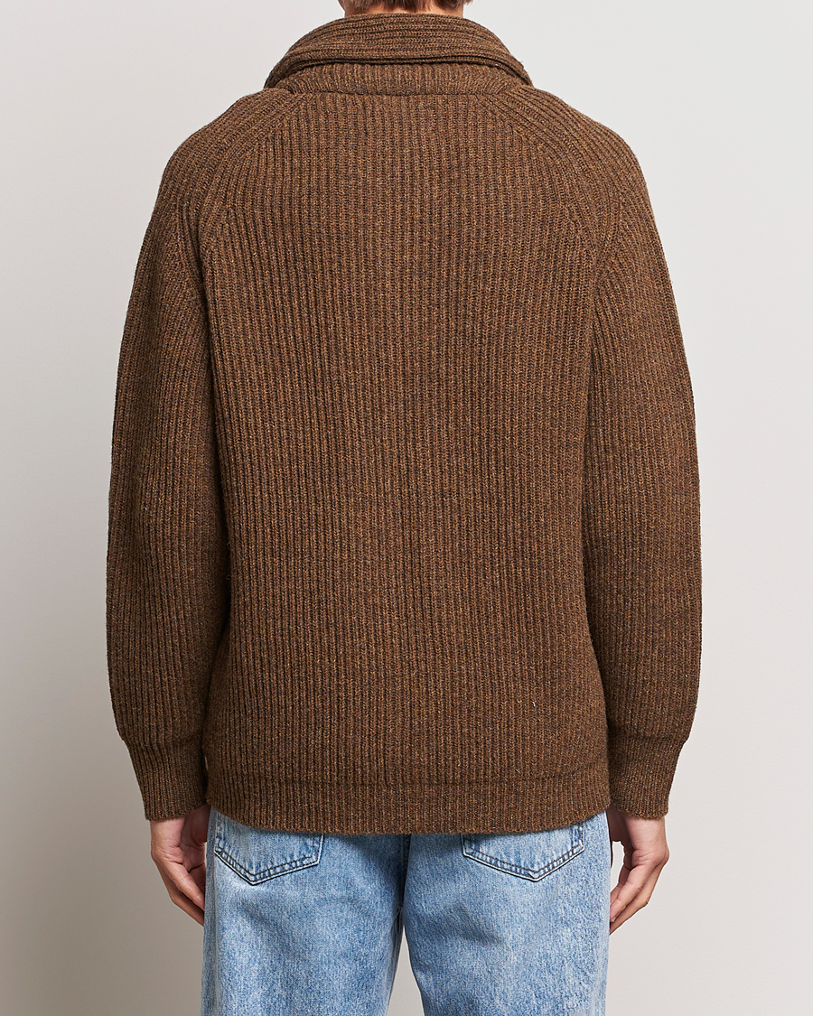 Herr | Tröjor | Filson | Bristol Wool Cardigan Brown Heather