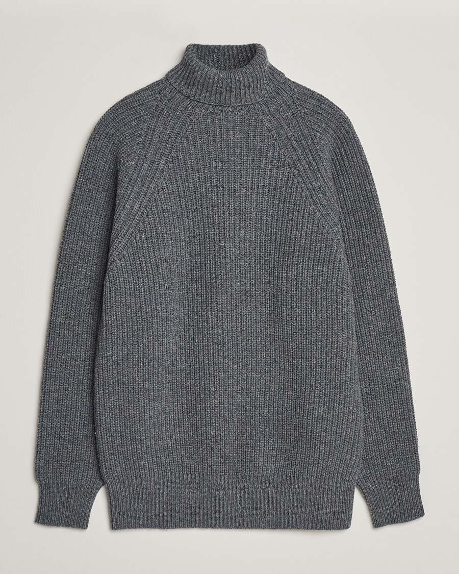 Herr | Tröjor | Filson | Bristol Wool Rollneck Heather Grey