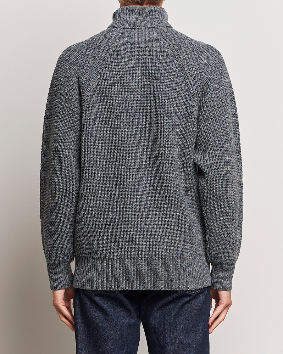 Herr | Tröjor | Filson | Bristol Wool Rollneck Heather Grey