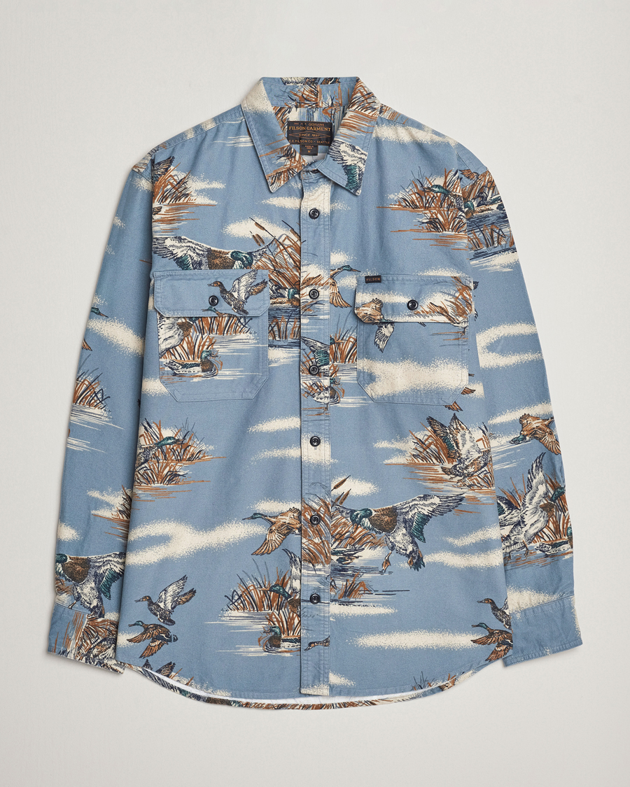 Herr | Skjortor | Filson | Field Flannel Shirt Marsh Scenic/Blue