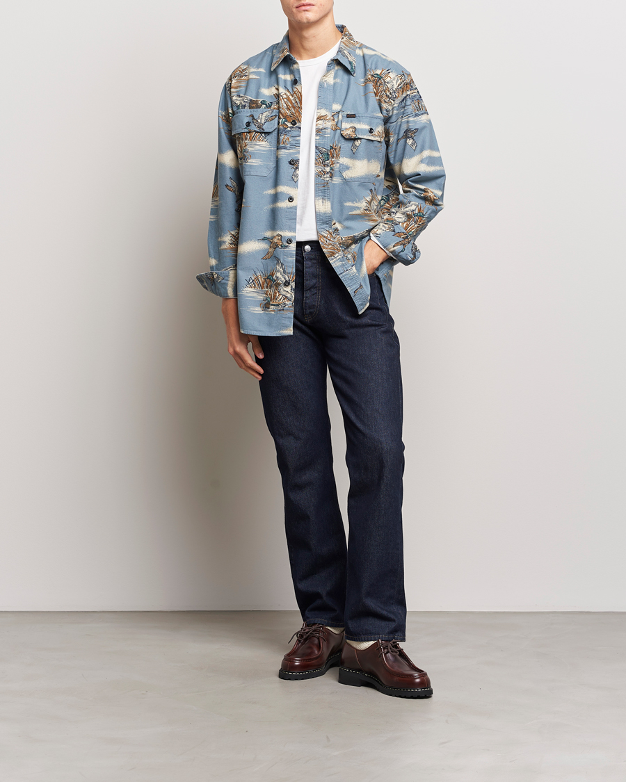 Herr | Skjortor | Filson | Field Flannel Shirt Marsh Scenic/Blue