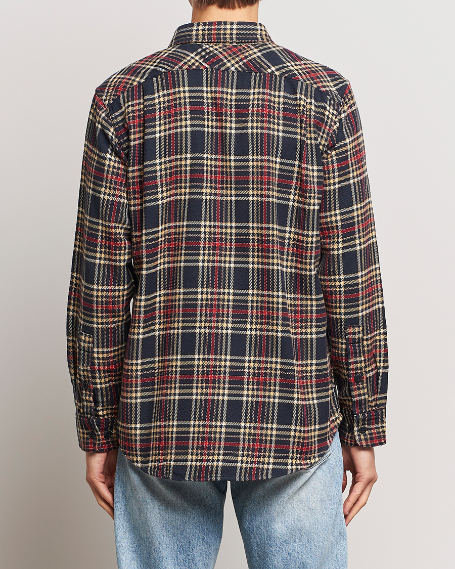 Herr | Skjortor | Filson | Vintage Flannel Work Shirt Navy/Ivory Red