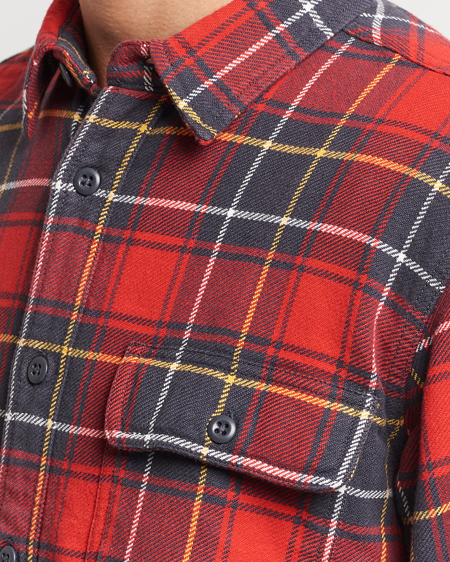 Herr | Skjortor | Filson | Vintage Flannel Work Shirt Red Charcoal Plaid