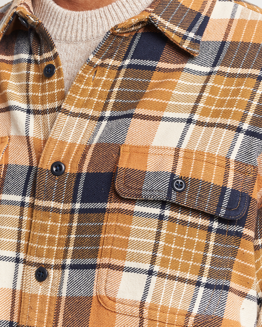 Herr | Skjortor | Filson | Vintage Flannel Work Shirt Navy/Cumin Red