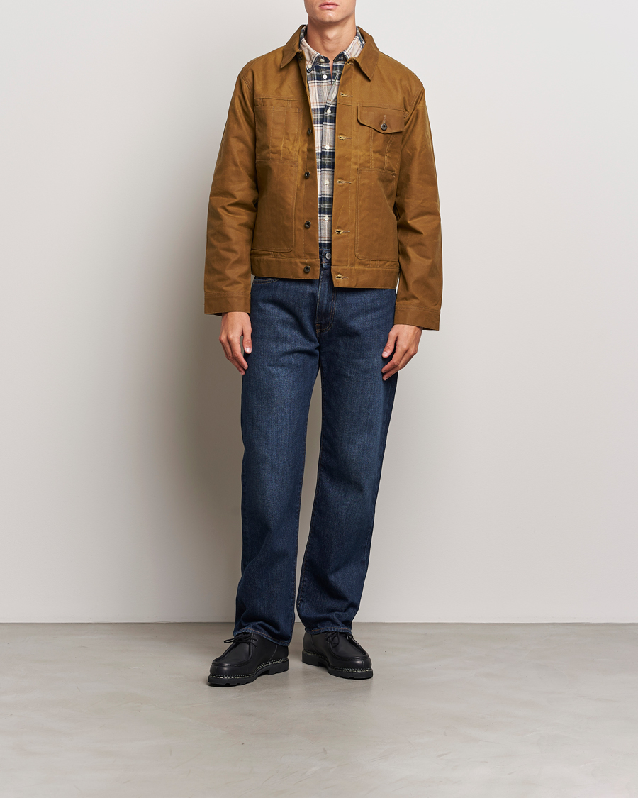 Herr | Jackor | Filson | Short Lined Tin Cloth Cruiser Dark Tan