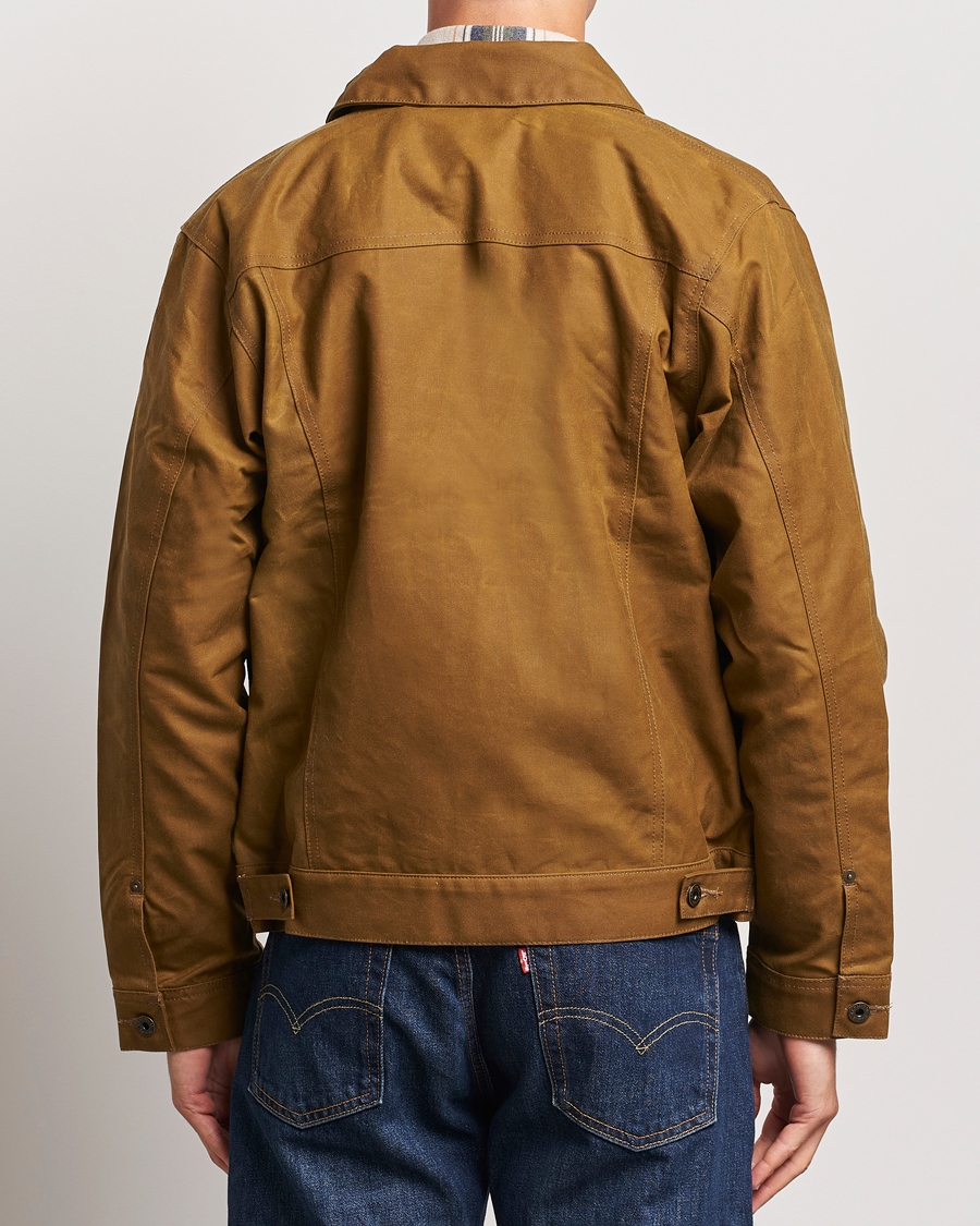 Herr | Jackor | Filson | Short Lined Tin Cloth Cruiser Dark Tan