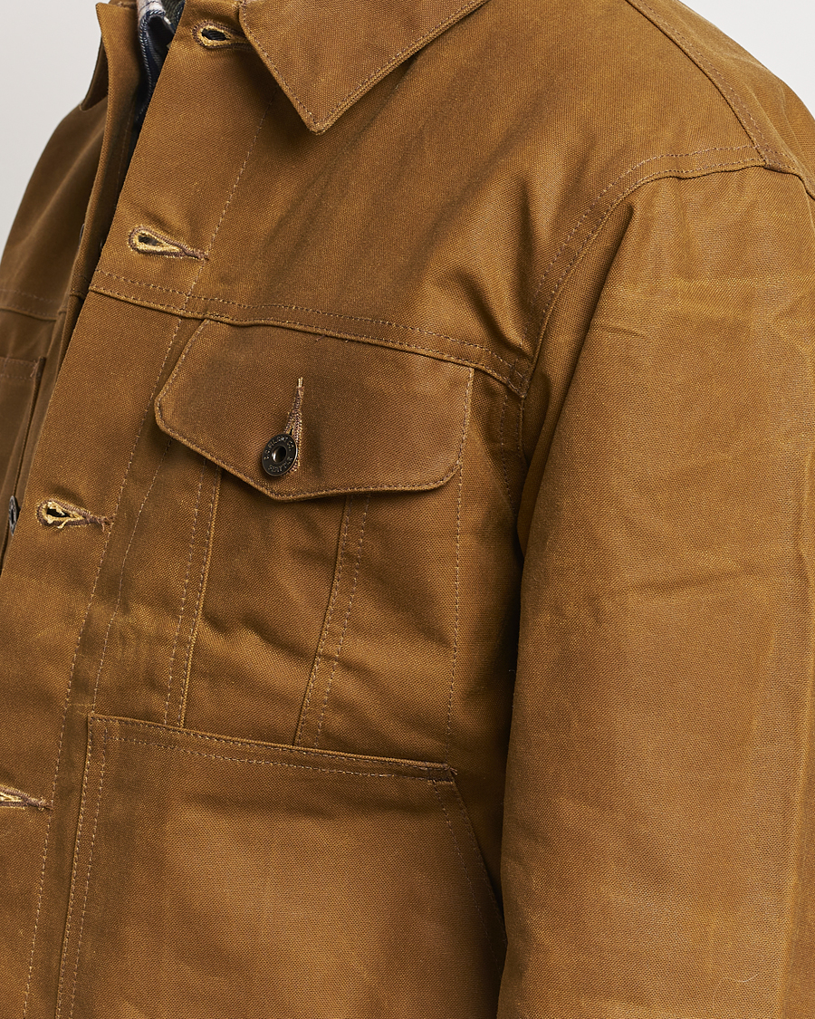 Herr | Jackor | Filson | Short Lined Tin Cloth Cruiser Dark Tan