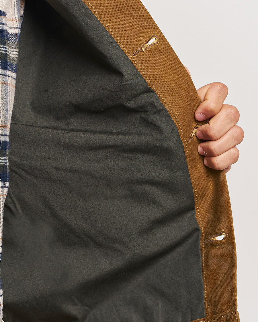 Herr | Jackor | Filson | Short Lined Tin Cloth Cruiser Dark Tan