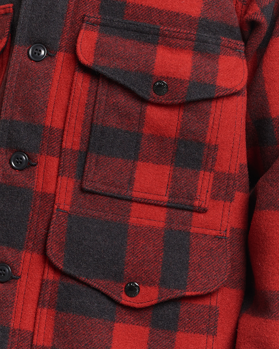 Herr | Jackor | Filson | Mackinaw Wool Cruiser Red/Black Plaid