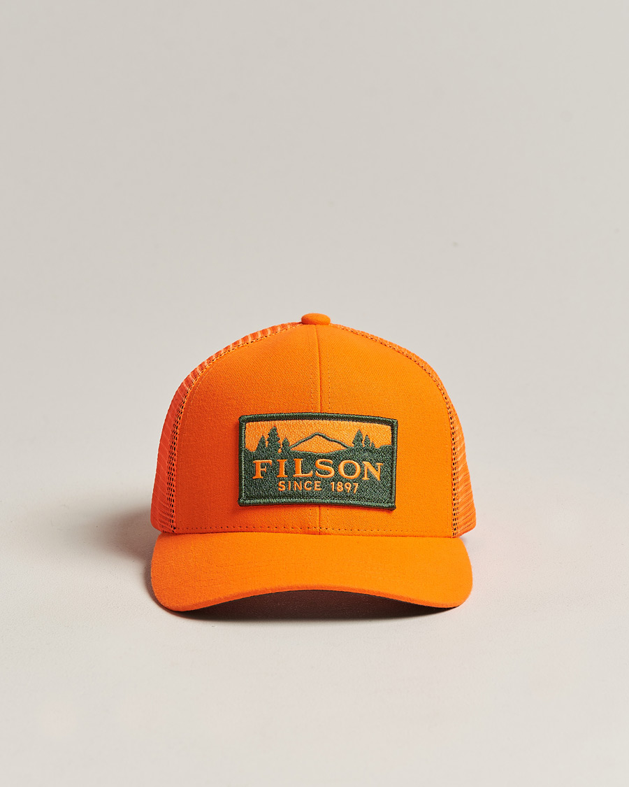 Herr | Filson Logger Mesh Cap Blaze Orange | Filson | Logger Mesh Cap Blaze Orange