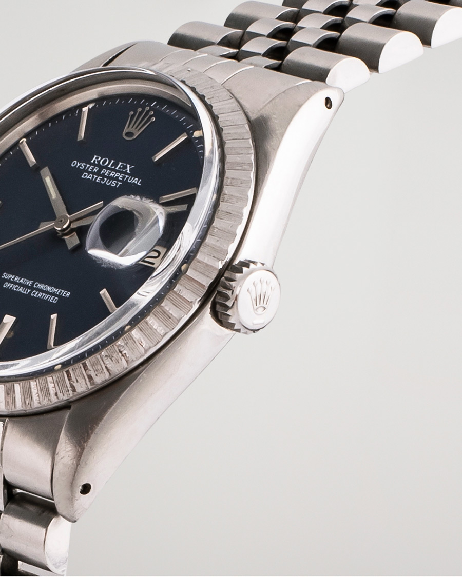 Herr | Rolex Pre-Owned Datejust 1603 Oystert Perpetual Steel Blue Steel Blue | Rolex Pre-Owned | Datejust 1603 Oystert Perpetual Steel Blue Steel Blue