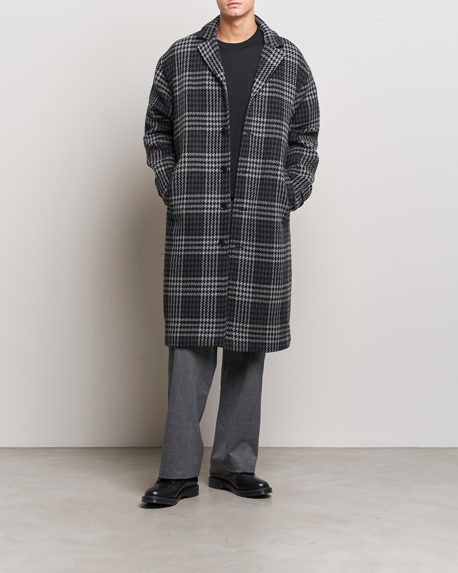 Herr | Jackor | Samsøe Samsøe | Samsøe & Samsøe Stefano Checked Coat Black