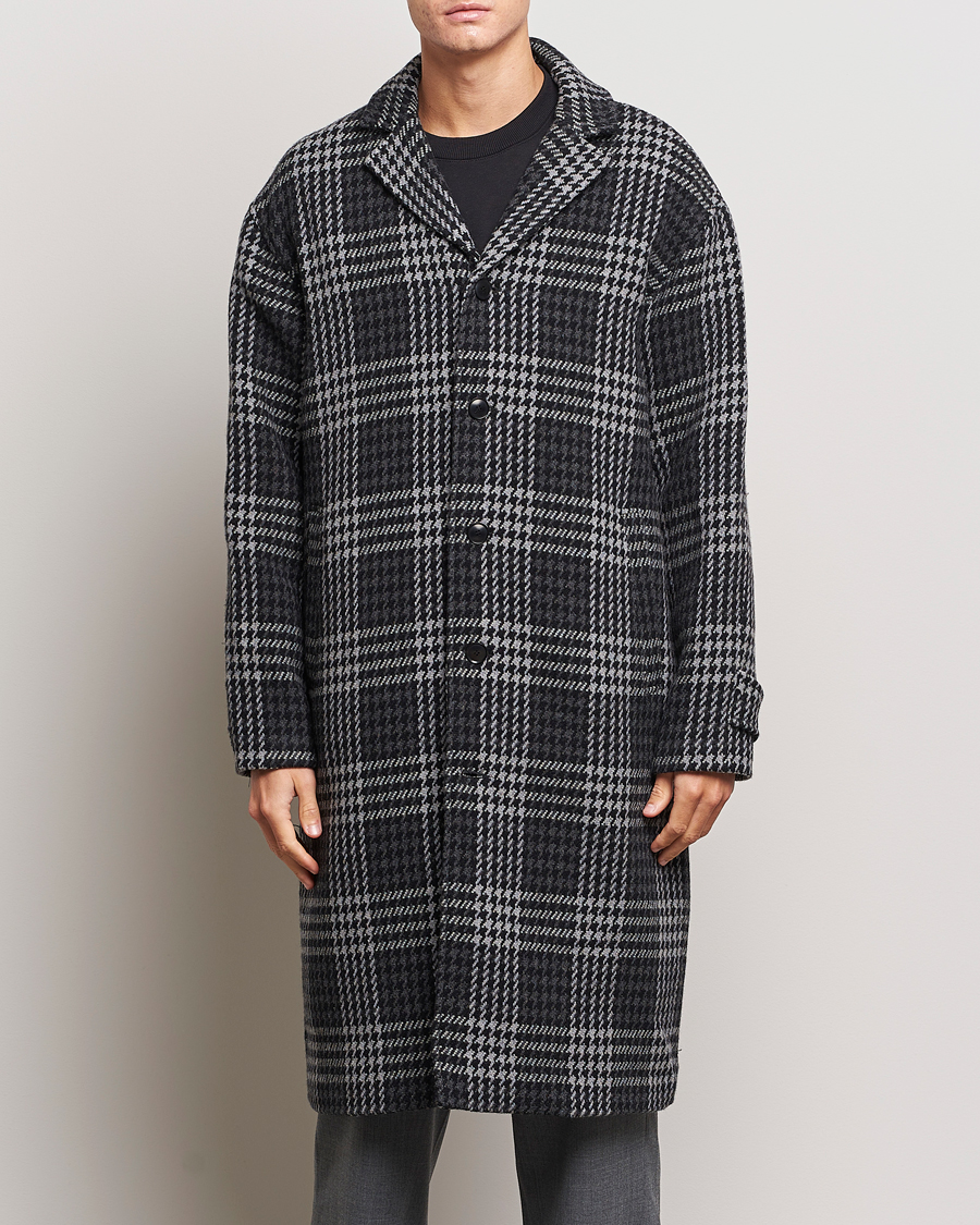 Herr | Jackor | Samsøe Samsøe | Samsøe & Samsøe Stefano Checked Coat Black