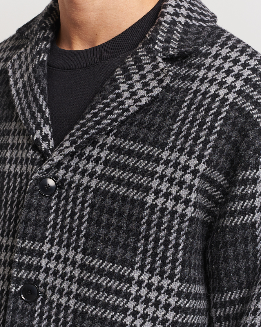Herr | Jackor | Samsøe Samsøe | Samsøe & Samsøe Stefano Checked Coat Black