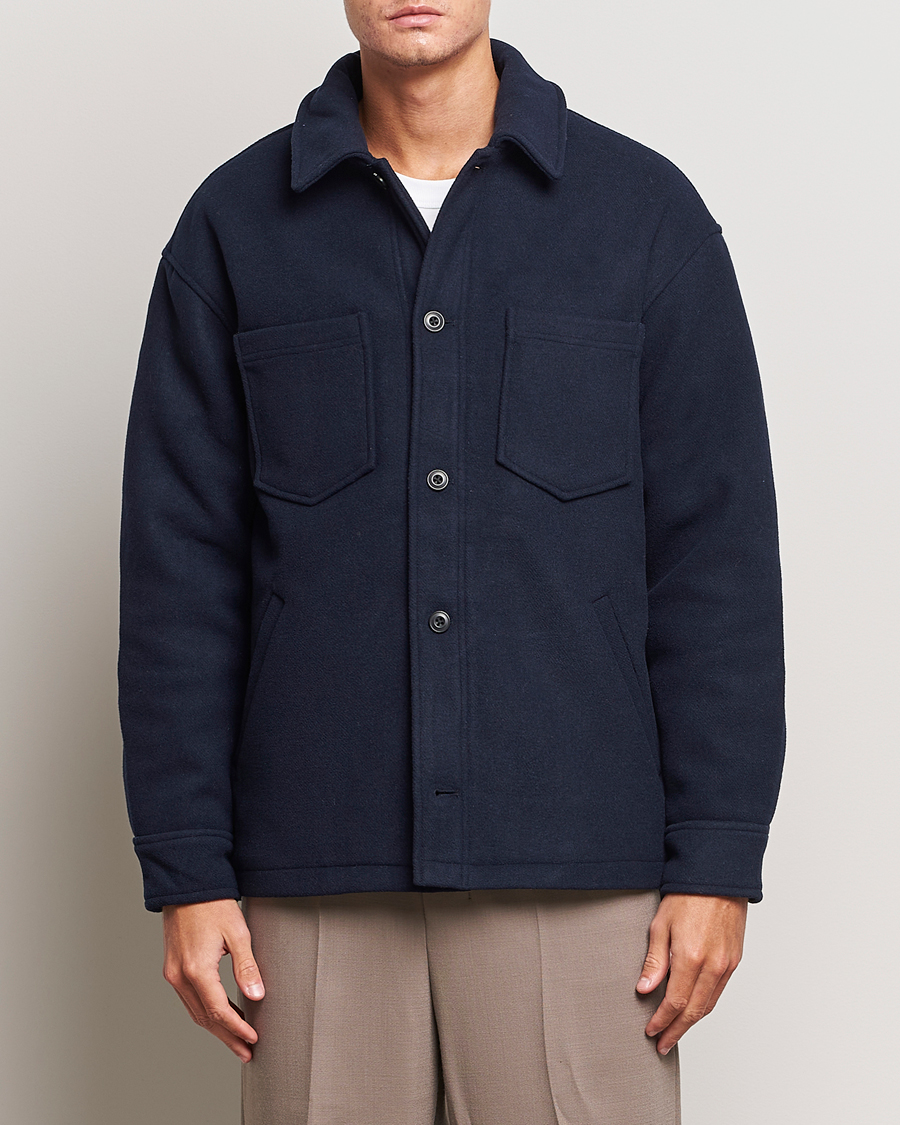 Herr | | Samsøe & Samsøe | Pally Padded Shirt Jacket Salute Navy