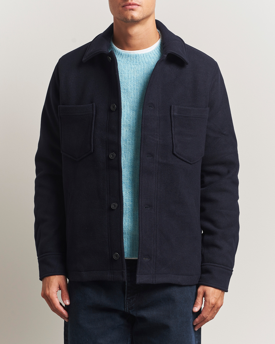 Herr | Jackor | Samsøe Samsøe | Pally Padded Shirt Jacket Salute Navy