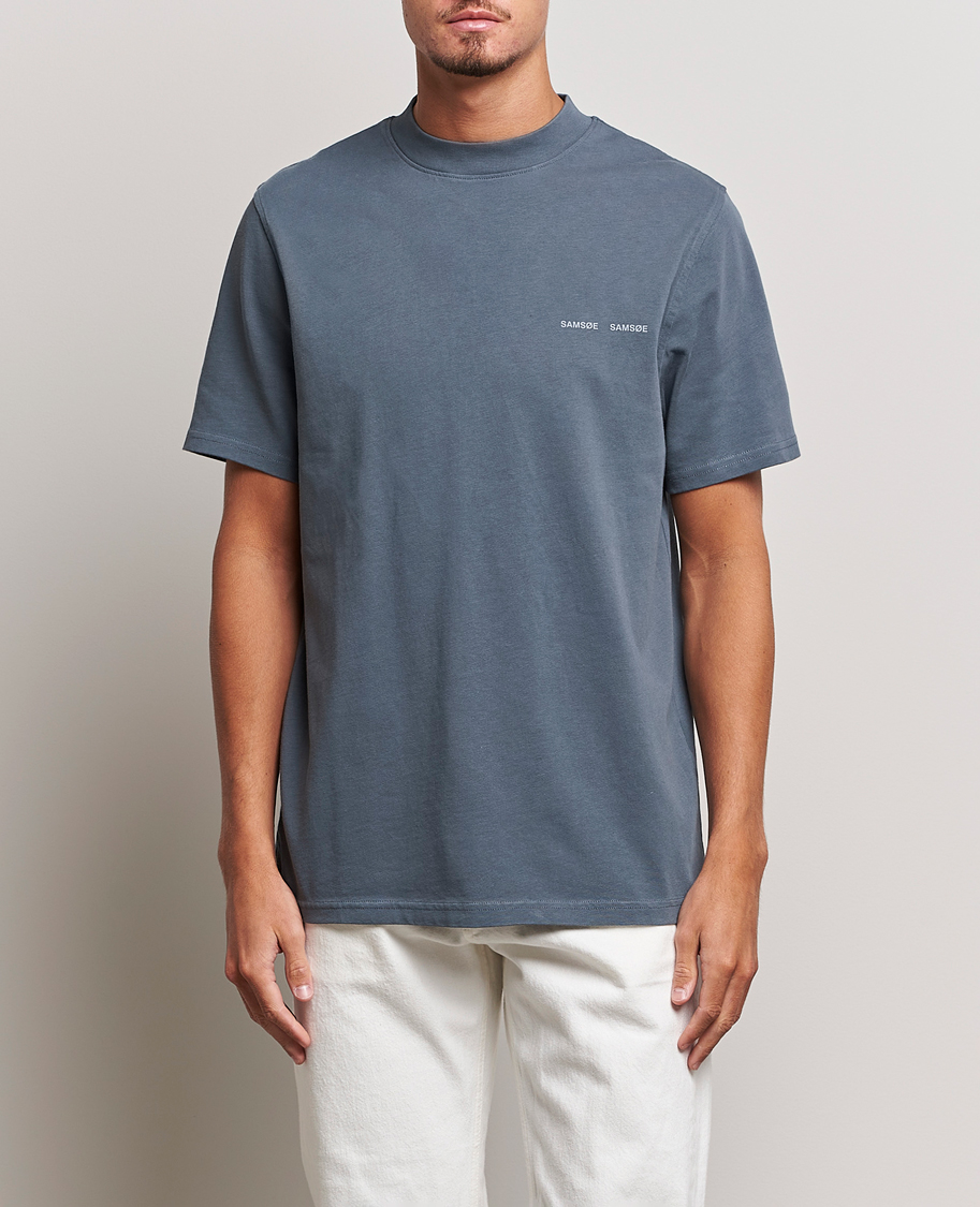 Herr | T-Shirts | Samsøe Samsøe | Samsøe & Samsøe Norsbro Crew Neck T-Shirt Stormy Weather