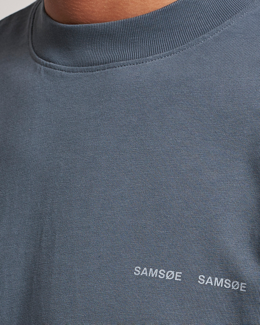 Herr | T-Shirts | Samsøe Samsøe | Samsøe & Samsøe Norsbro Crew Neck T-Shirt Stormy Weather