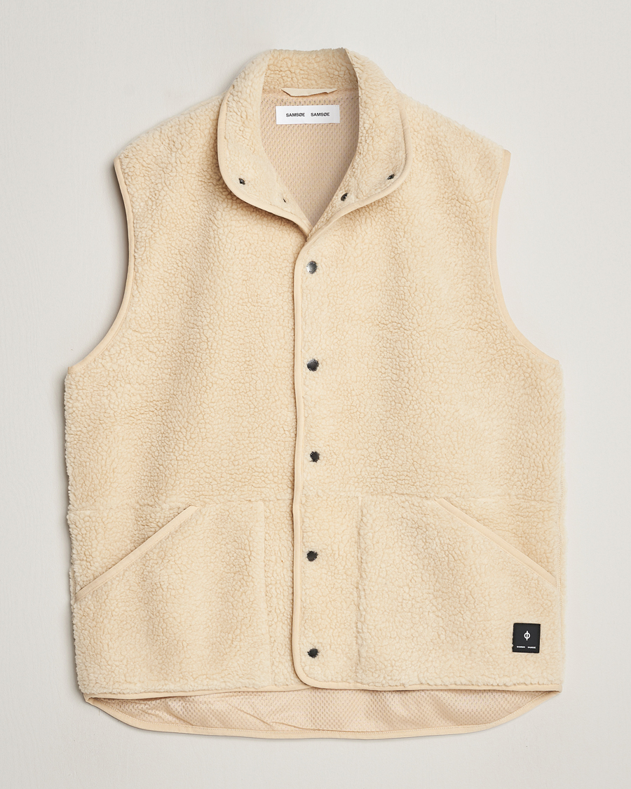 Herr | Västar | Samsøe Samsøe | Carlo Fleece Vest Brown Rice