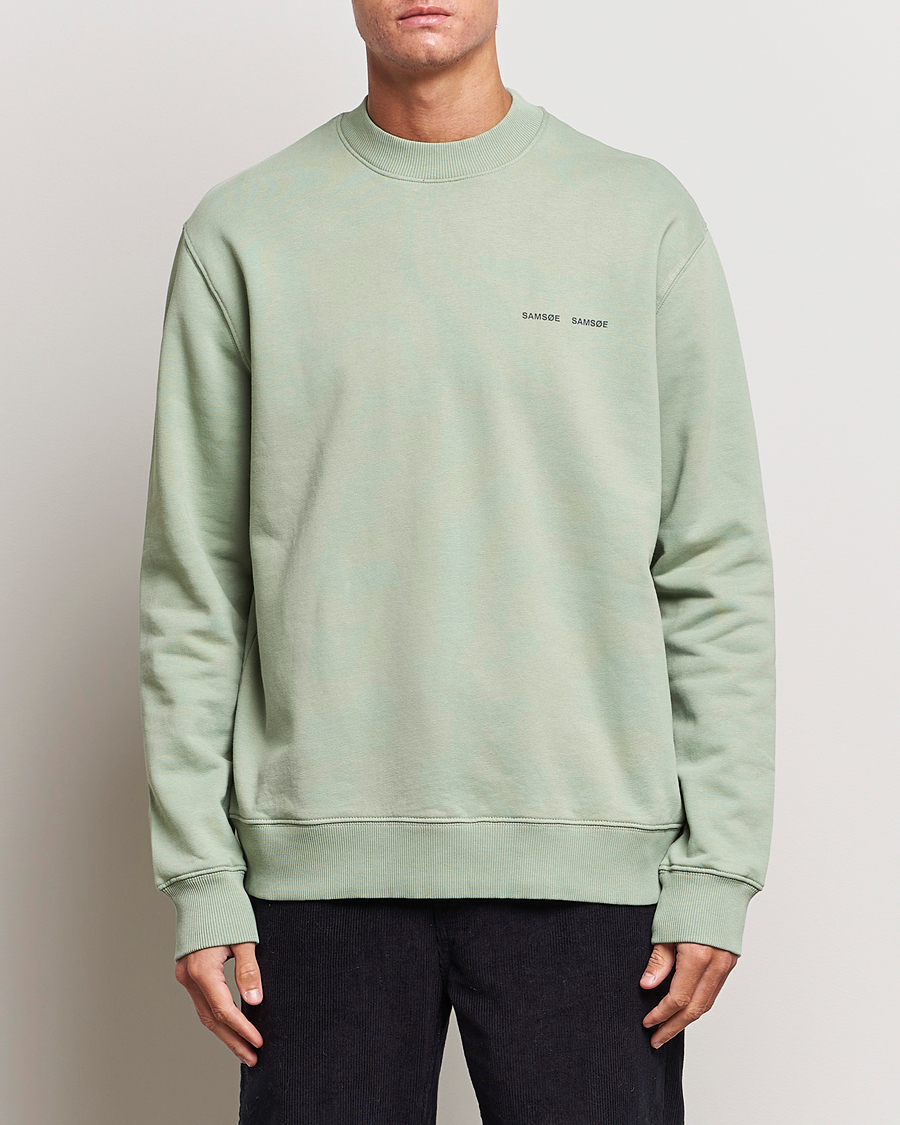 Herr | Tröjor | Samsøe Samsøe | Samsøe & Samsøe Norsbro Crew Neck Sweatshirt Iceberg Green