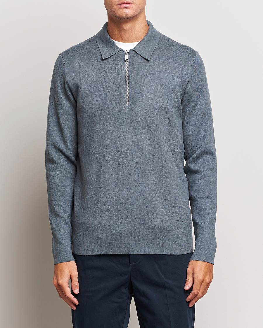 Herr | Tröjor | Samsøe Samsøe | Samsøe & Samsøe Guna Half Zip Stormy Weather