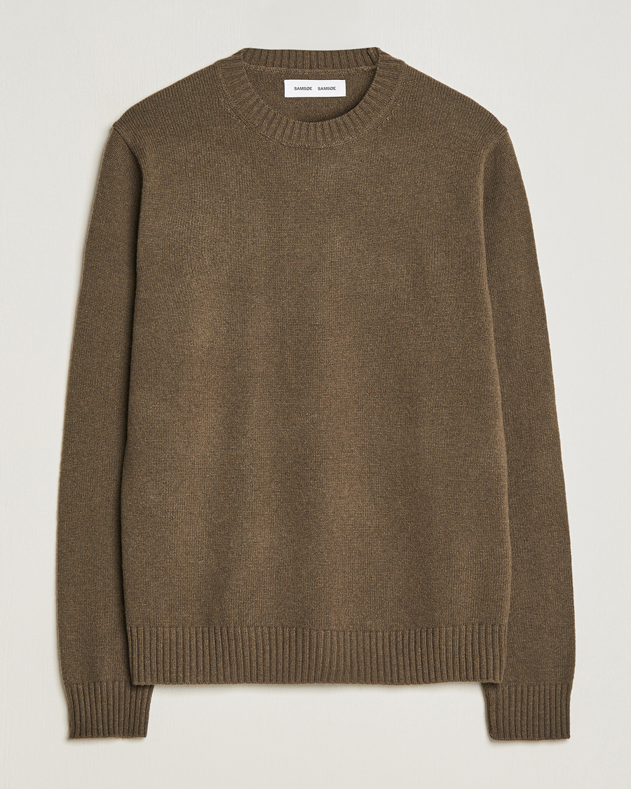 Herr | Tröjor | Samsøe Samsøe | Samsøe & Samsøe Syllie Wool Crew Neck Crocodile