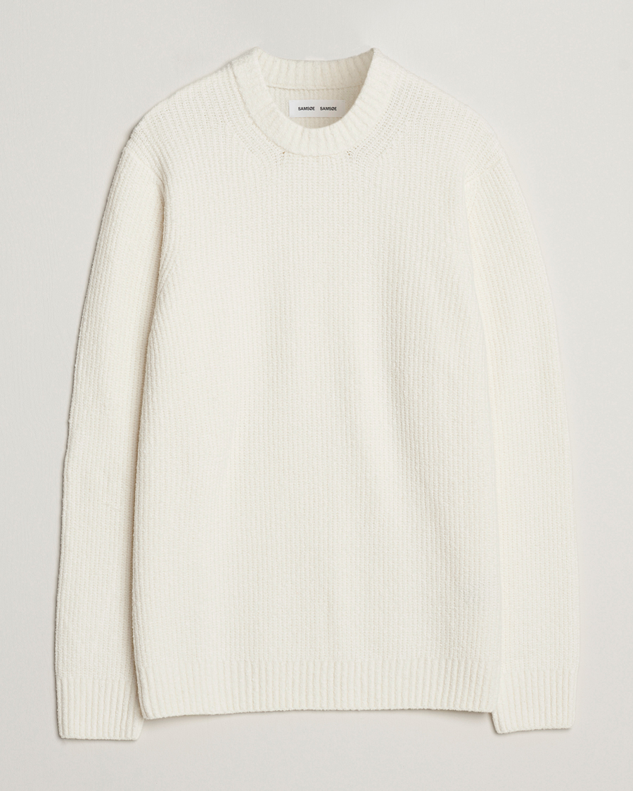 Herr | Tröjor | Samsøe Samsøe | Alts Heavy Knitted Crew Neck Clear Cream