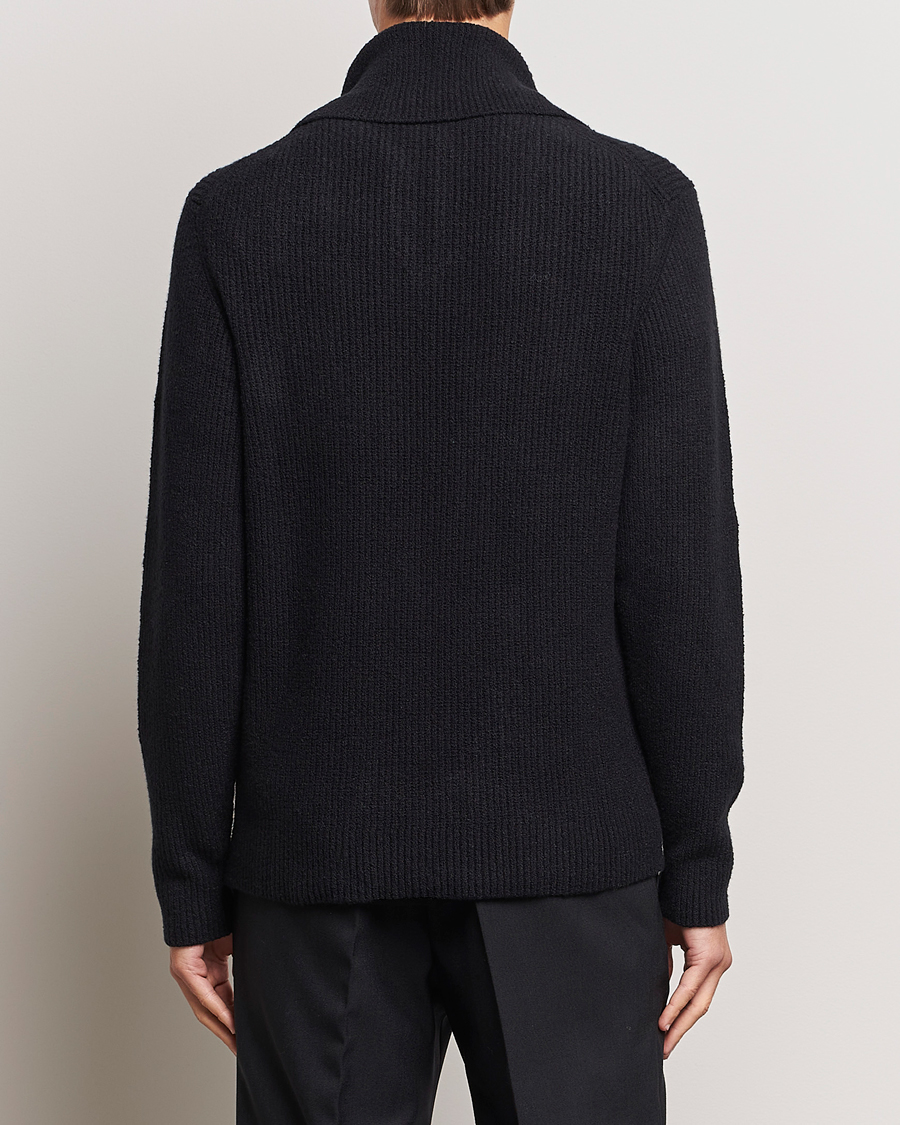 Herr | Tröjor | Samsøe Samsøe | Samsøe & Samsøe Alts Heavy Knitted Half Zip Black